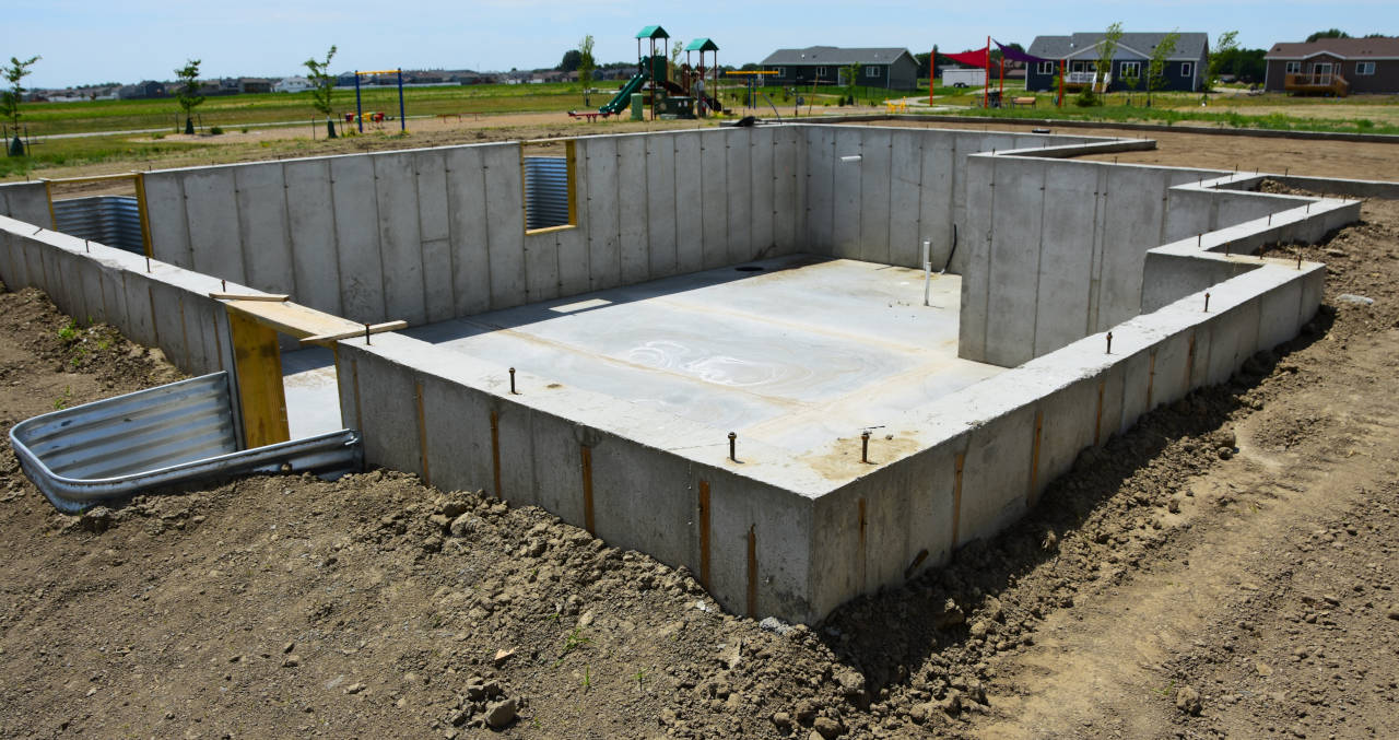 concrete foundation ground